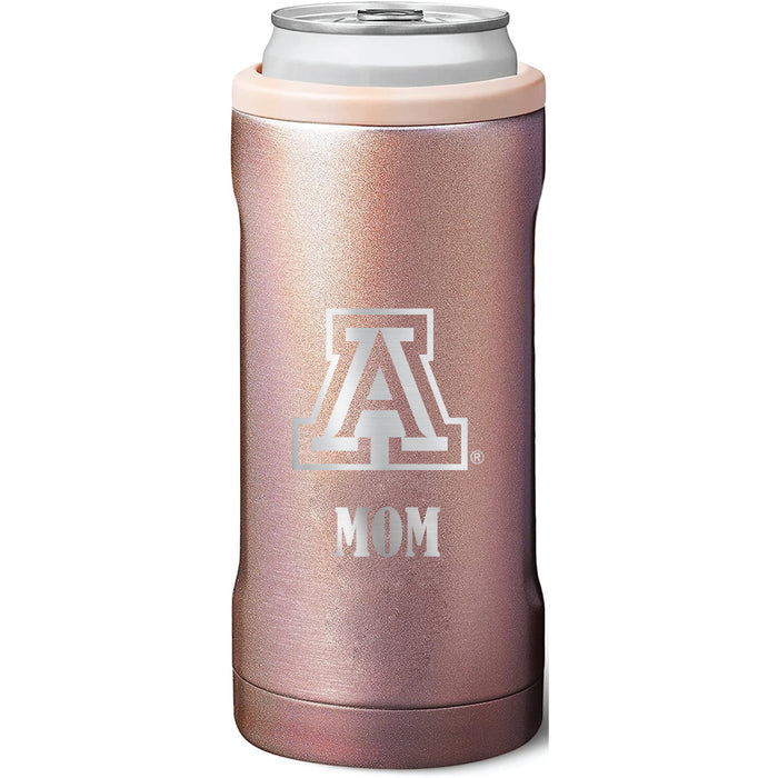 BruMate Slim Insulated Can Cooler with Arizona Wildcats Mom Primary Logo