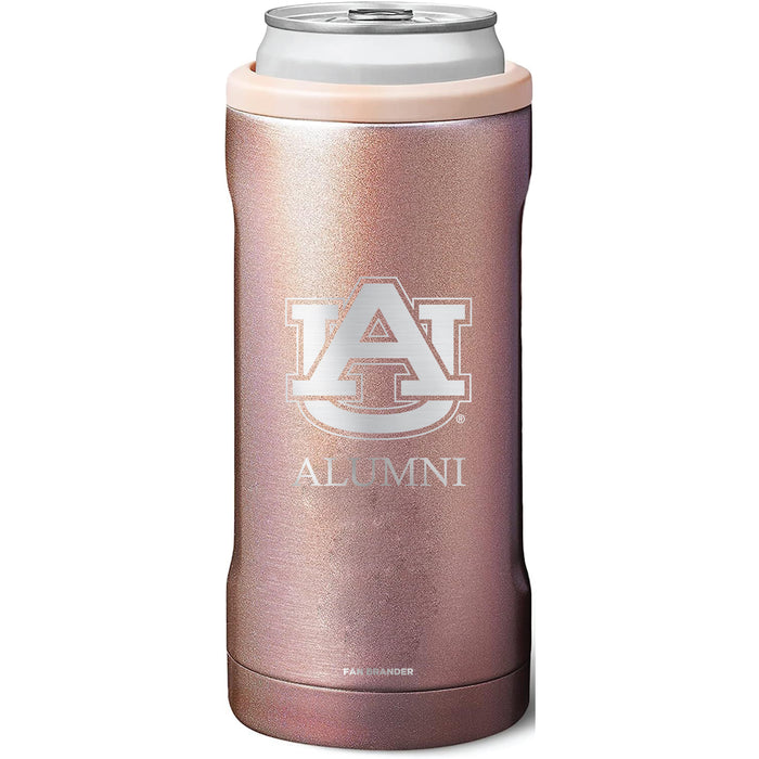 BruMate Slim Insulated Can Cooler with Auburn Tigers Alumni Primary Logo