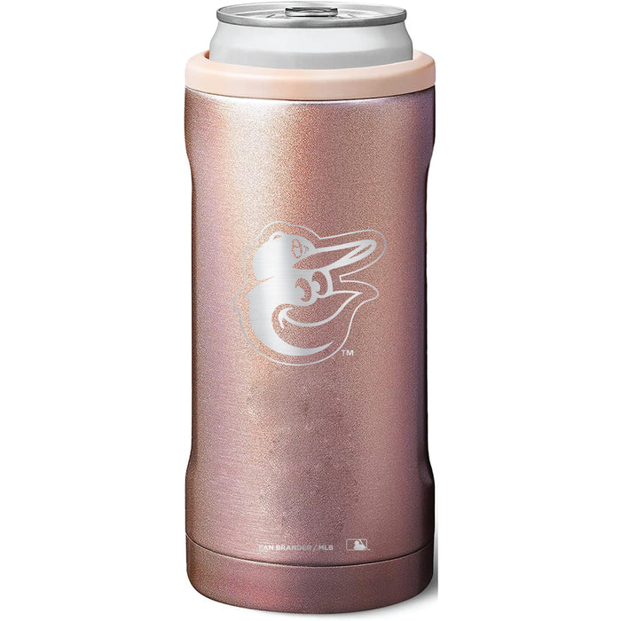 BruMate Slim Insulated Can Cooler with Baltimore Orioles Primary Logo