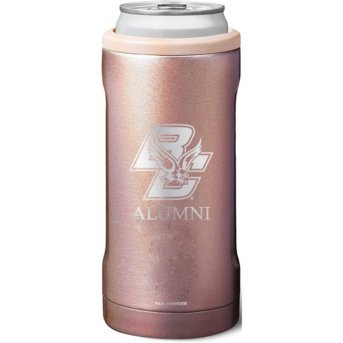 BruMate Slim Insulated Can Cooler with Boston College Eagles Alumni Primary Logo