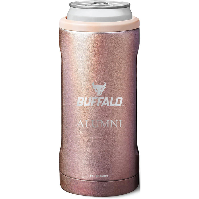 BruMate Slim Insulated Can Cooler with Buffalo Bulls Alumni Primary Logo