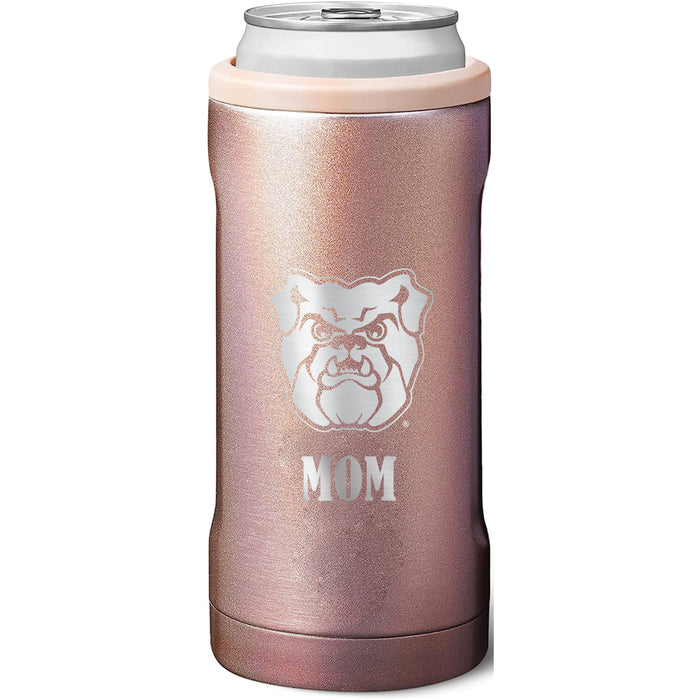 BruMate Slim Insulated Can Cooler with Butler Bulldogs Mom Primary Logo