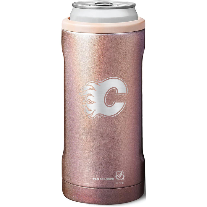 BruMate Slim Insulated Can Cooler with Calgary Flames Primary Logo