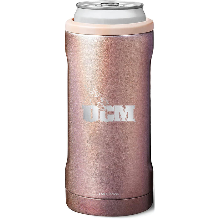 BruMate Slim Insulated Can Cooler with Central Missouri Mules Primary Logo