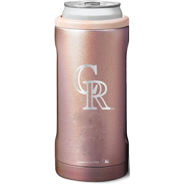 BruMate Slim Insulated Can Cooler with Colorado Rockies Primary Logo