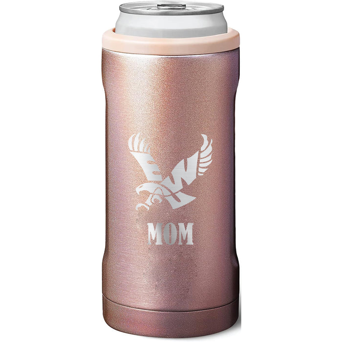 BruMate Slim Insulated Can Cooler with Eastern Washington Eagles Mom Primary Logo