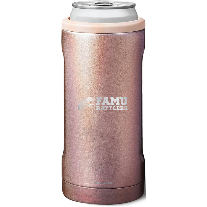 BruMate Slim Insulated Can Cooler with Florida A&M Rattlers Primary Logo
