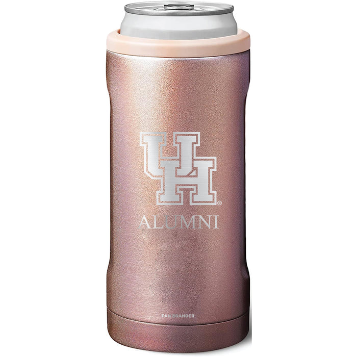 BruMate Slim Insulated Can Cooler with Houston Cougars Alumni Primary Logo