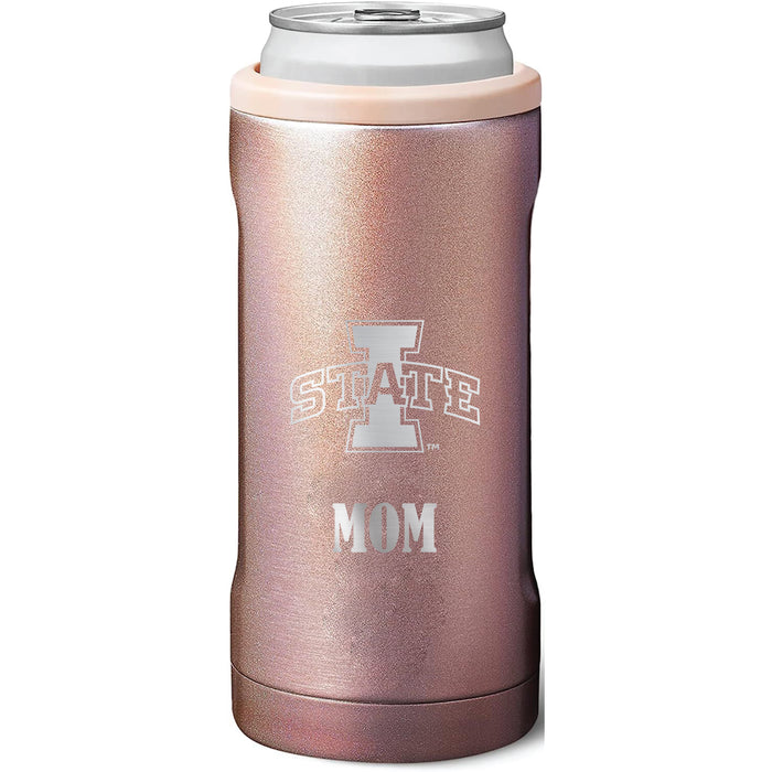 BruMate Slim Insulated Can Cooler with Iowa State Cyclones Mom Primary Logo