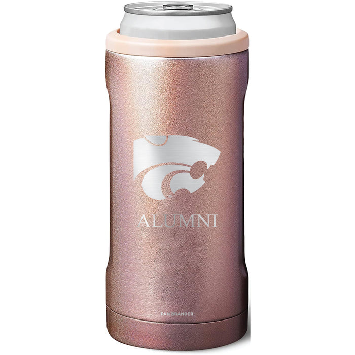 BruMate Slim Insulated Can Cooler with Kansas State Wildcats Alumni Primary Logo
