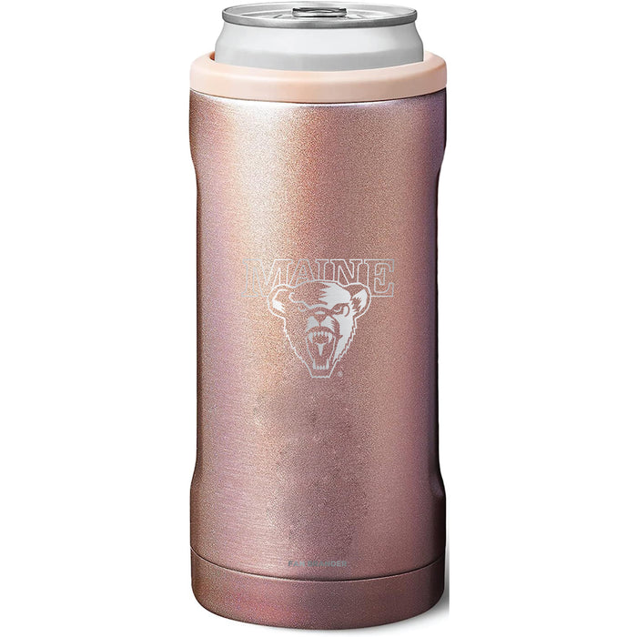 BruMate Slim Insulated Can Cooler with Maine Black Bears Primary Logo