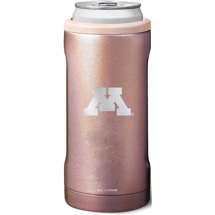 BruMate Slim Insulated Can Cooler with Minnesota Golden Gophers Primary Logo