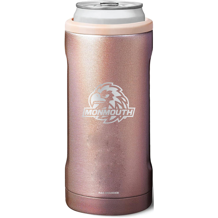 BruMate Slim Insulated Can Cooler with Monmouth Hawks Primary Logo