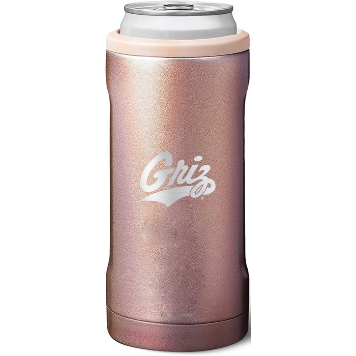 BruMate Slim Insulated Can Cooler with Montana Grizzlies Primary Logo