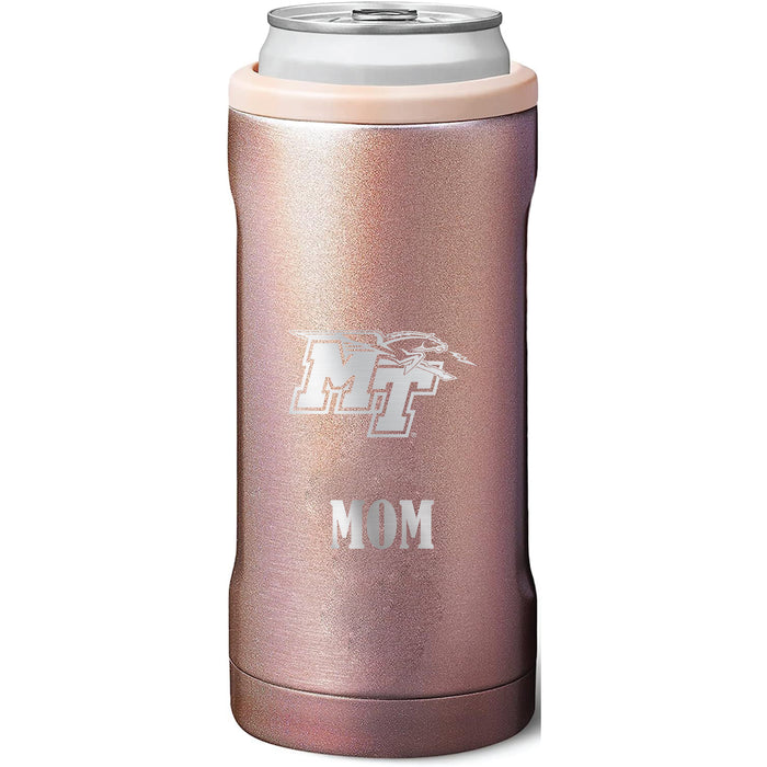 BruMate Slim Insulated Can Cooler with Middle Tennessee State Blue Raiders Mom Primary Logo