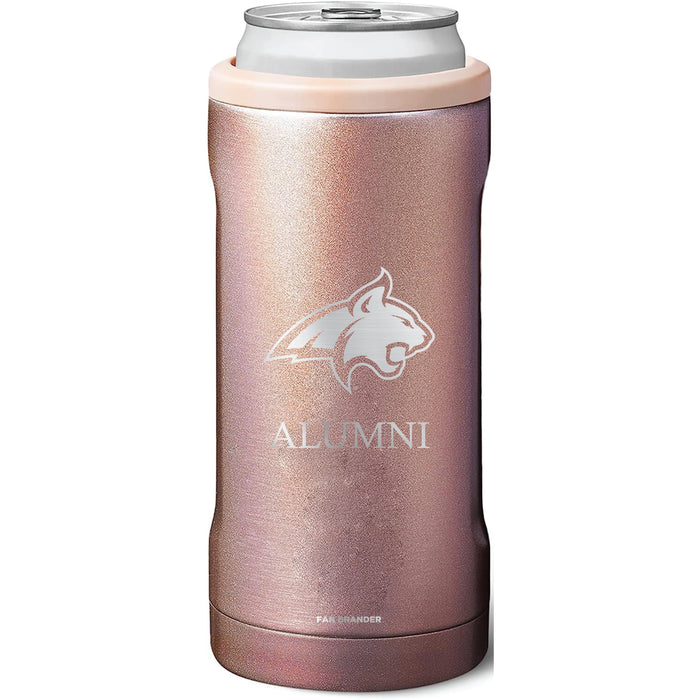 BruMate Slim Insulated Can Cooler with Montana State Bobcats Alumni Primary Logo
