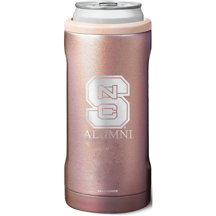 BruMate Slim Insulated Can Cooler with NC State Wolfpack Alumni Primary Logo