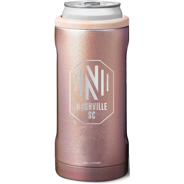 BruMate Slim Insulated Can Cooler with Nashville SC Primary Logo