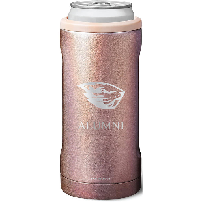BruMate Slim Insulated Can Cooler with Oregon State Beavers Alumni Primary Logo