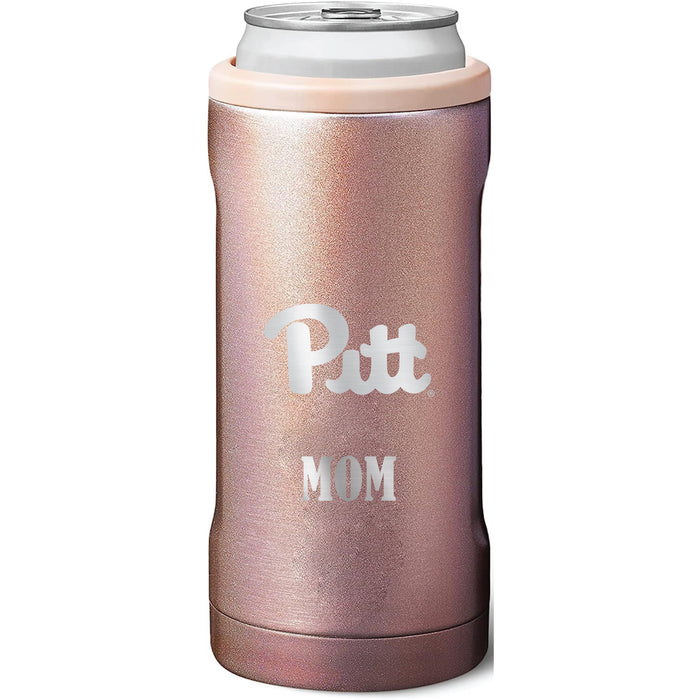 BruMate Slim Insulated Can Cooler with Pittsburgh Panthers Mom Primary Logo