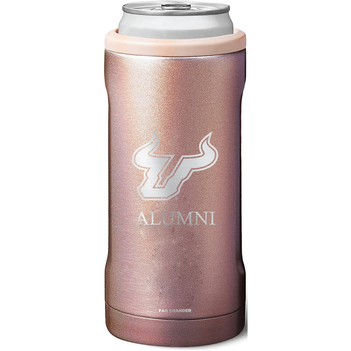 BruMate Slim Insulated Can Cooler with South Florida Bulls Alumni Primary Logo