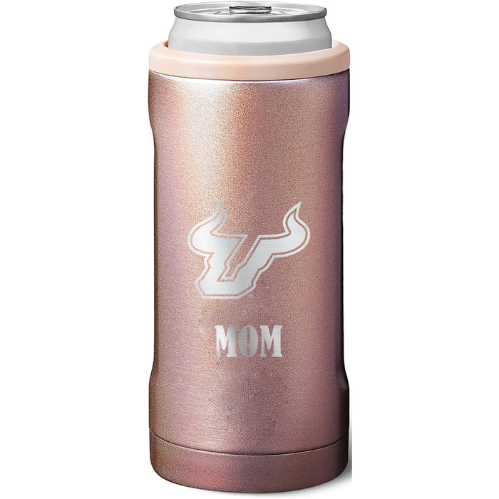 BruMate Slim Insulated Can Cooler with South Florida Bulls Mom Primary Logo