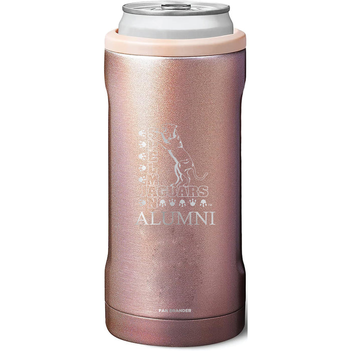 BruMate Slim Insulated Can Cooler with Spelman College Jaguars Alumni Primary Logo