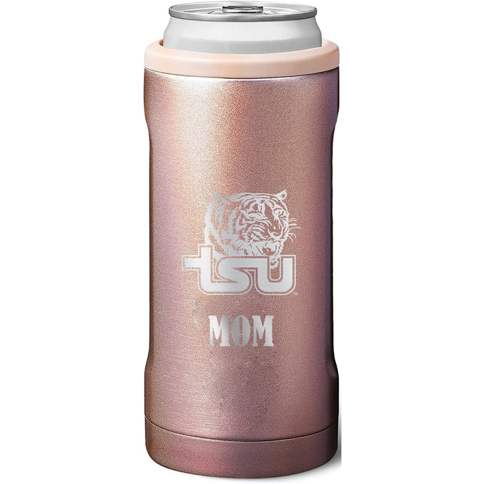 BruMate Slim Insulated Can Cooler with Tennessee State Tigers Mom Primary Logo