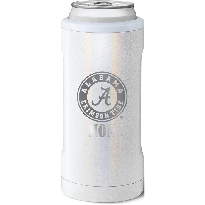 BruMate Slim Insulated Can Cooler with Alabama Crimson Tide Mom Primary Logo