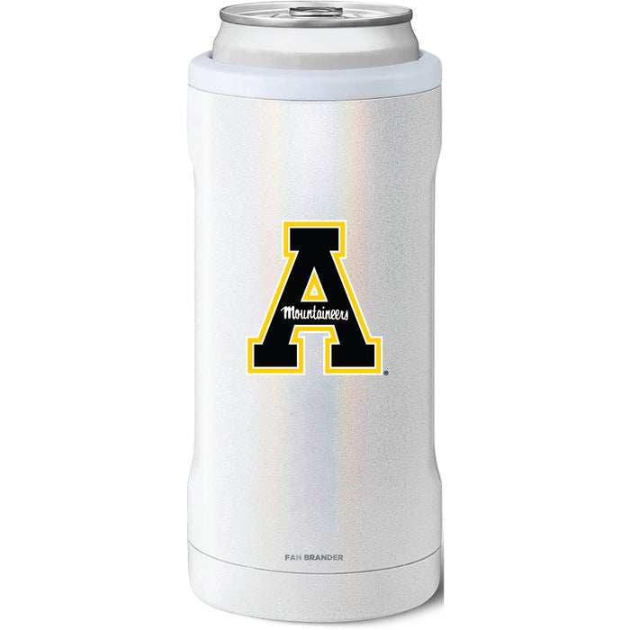 BruMate Slim Insulated Can Cooler with Appalachian State Mountaineers Primary Logo