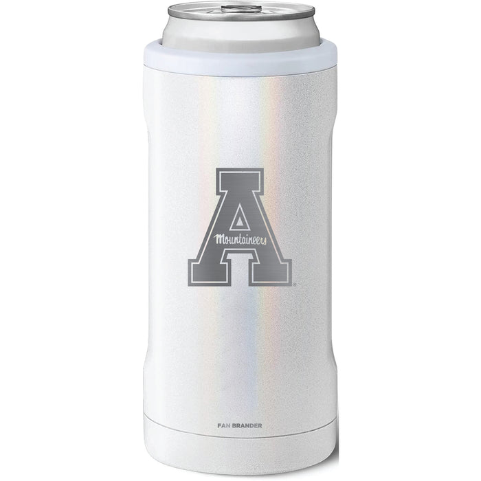 BruMate Slim Insulated Can Cooler with Appalachian State Mountaineers Primary Logo