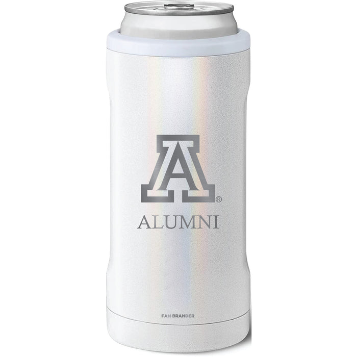 BruMate Slim Insulated Can Cooler with Arizona Wildcats Alumni Primary Logo