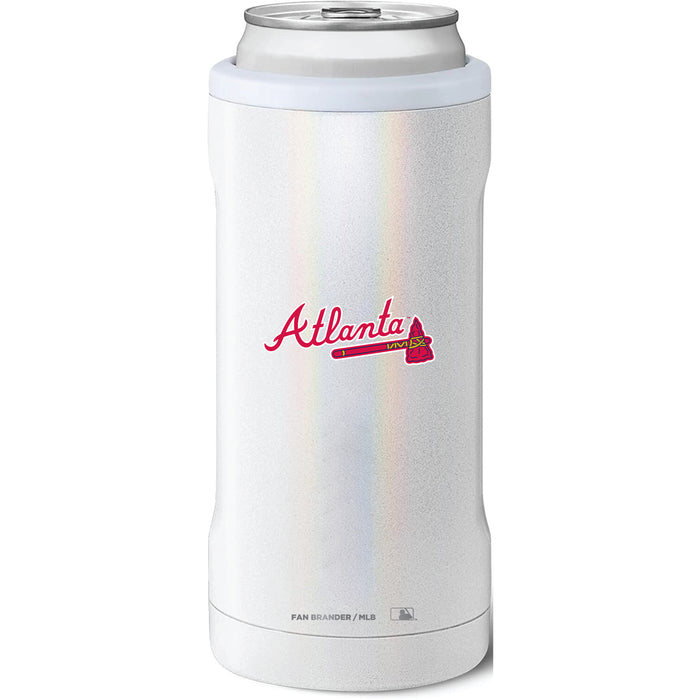 BruMate Slim Insulated Can Cooler with Atlanta Braves Wordmark Logo