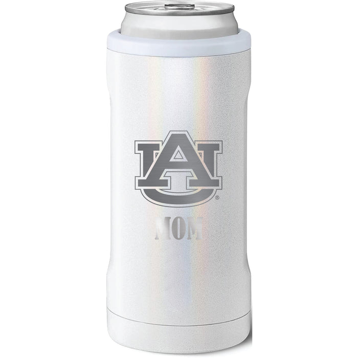 BruMate Slim Insulated Can Cooler with Auburn Tigers Mom Primary Logo
