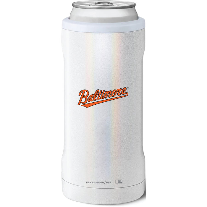 BruMate Slim Insulated Can Cooler with Baltimore Orioles Wordmark Logo