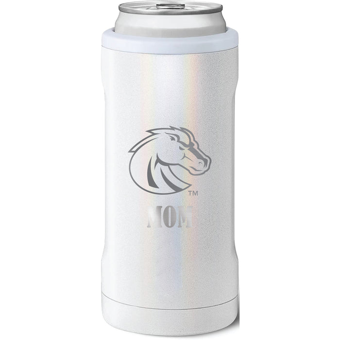 BruMate Slim Insulated Can Cooler with Boise State Broncos Mom Primary Logo