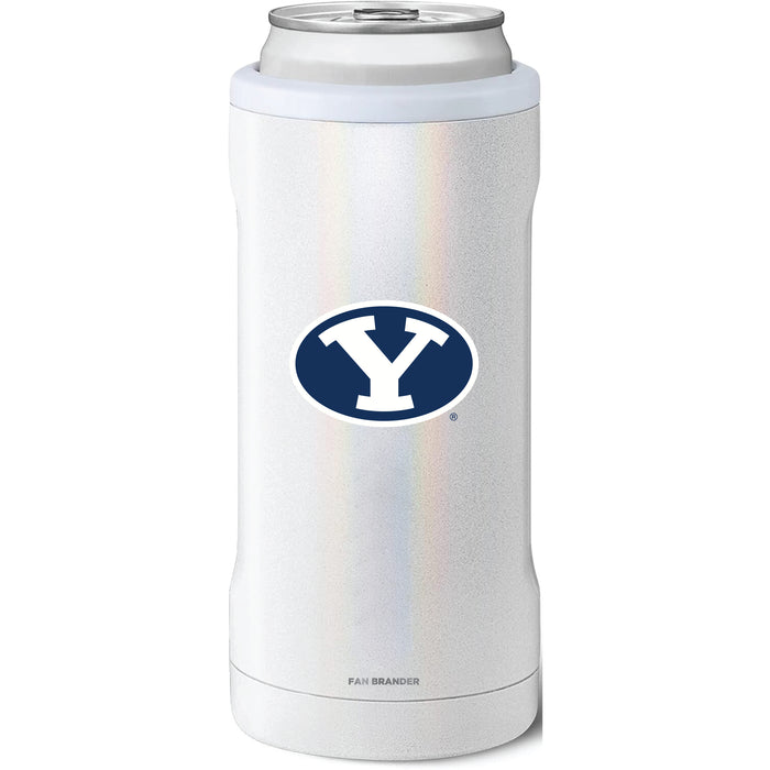 BruMate Slim Insulated Can Cooler with Brigham Young Cougars Primary Logo