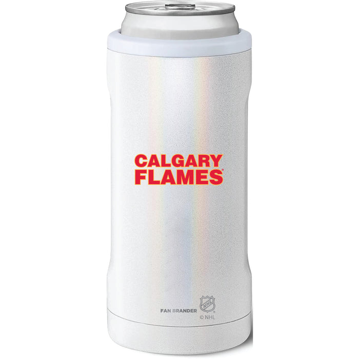 BruMate Slim Insulated Can Cooler with Calgary Flames Secondary Logo