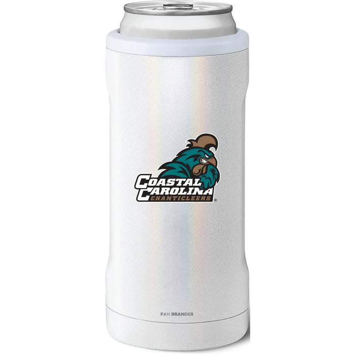 BruMate Slim Insulated Can Cooler with Coastal Carolina Univ Chanticleers Secondary Logo