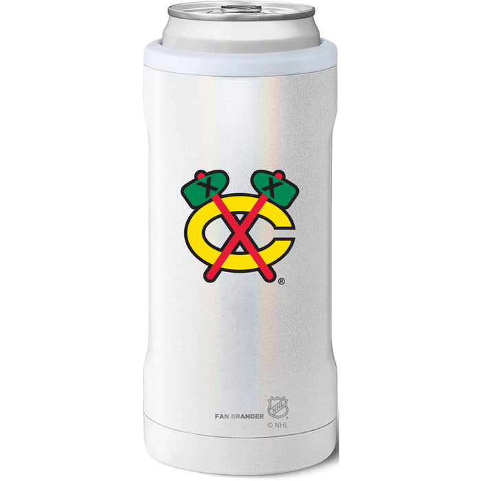 BruMate Slim Insulated Can Cooler with Chicago Blackhawks Secondary Logo