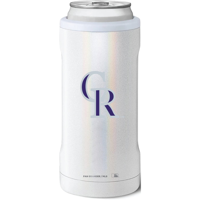 BruMate Slim Insulated Can Cooler with Colorado Rockies Primary Logo