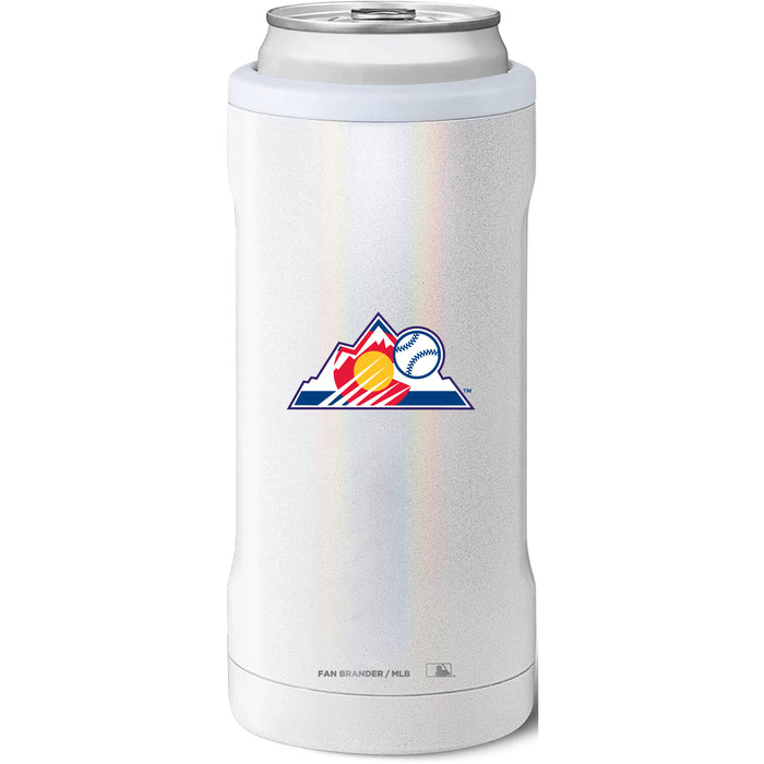 BruMate Slim Insulated Can Cooler with Colorado Rockies Secondary Logo