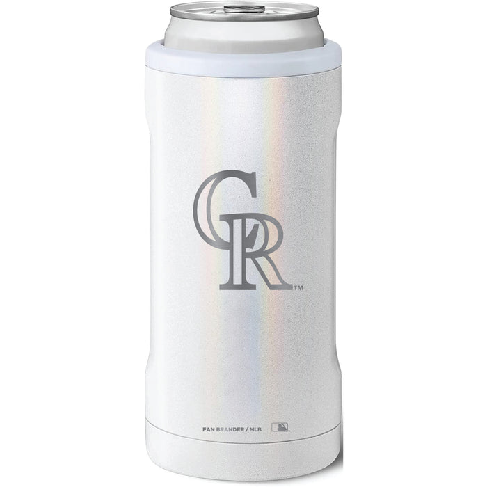 BruMate Slim Insulated Can Cooler with Colorado Rockies Primary Logo