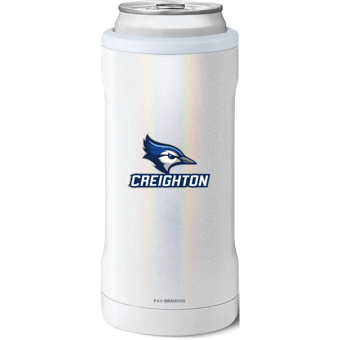 BruMate Slim Insulated Can Cooler with Creighton University Bluejays Secondary Logo