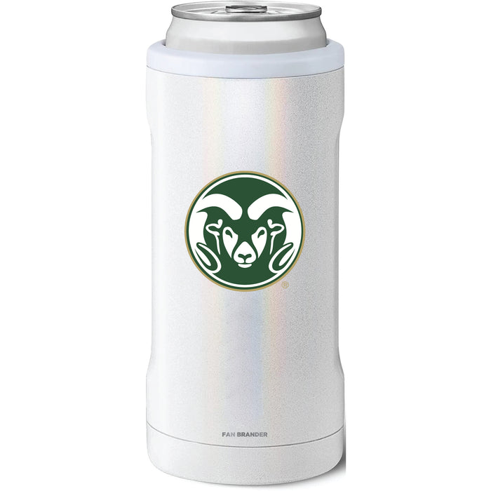 BruMate Slim Insulated Can Cooler with Colorado State Rams Primary Logo