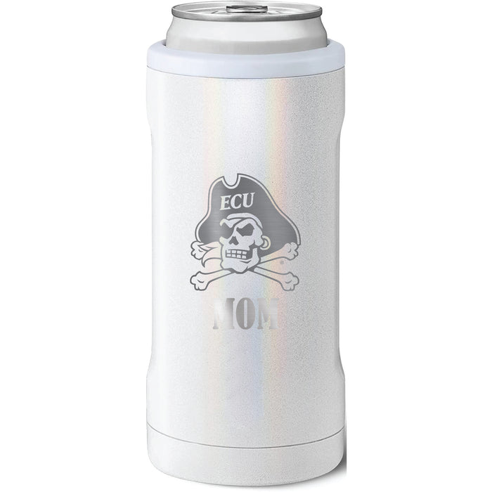 BruMate Slim Insulated Can Cooler with East Carolina Pirates Mom Primary Logo