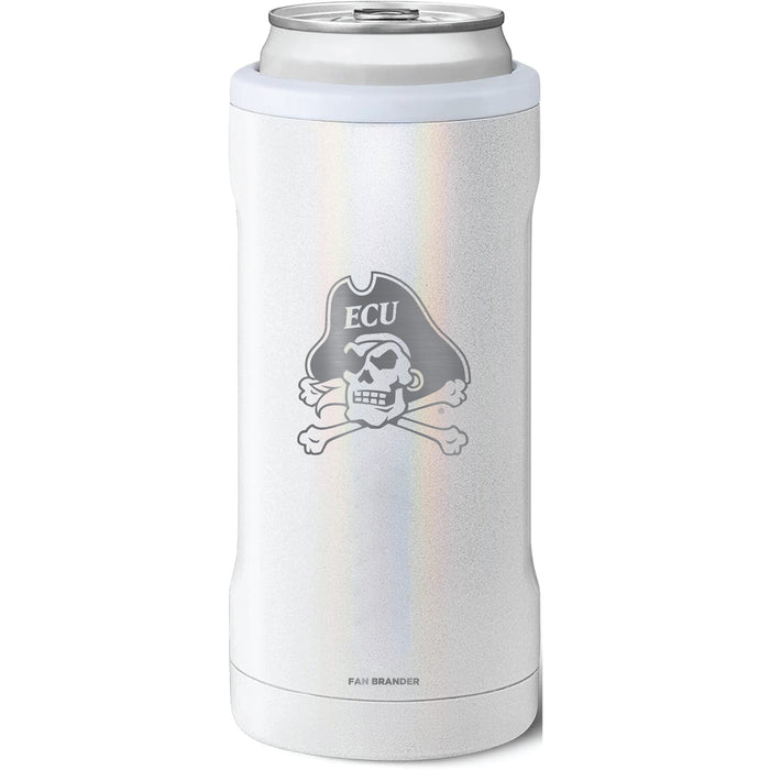 BruMate Slim Insulated Can Cooler with East Carolina Pirates Primary Logo