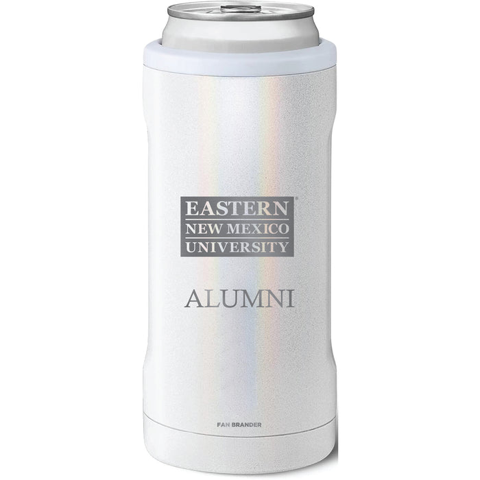 BruMate Slim Insulated Can Cooler with Eastern New Mexico Greyhounds Alumni Primary Logo