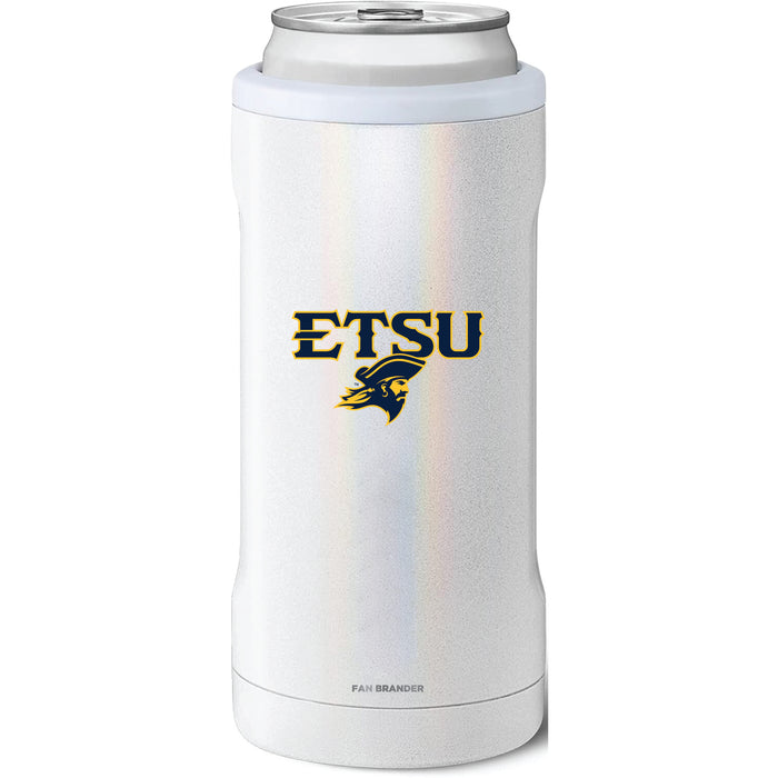 BruMate Slim Insulated Can Cooler with Eastern Tennessee State Buccaneers Secondary Logo