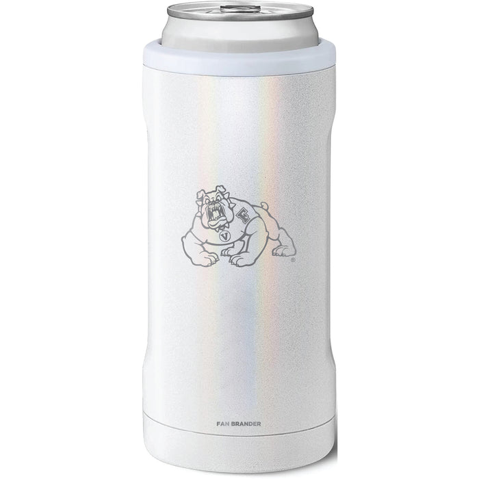 BruMate Slim Insulated Can Cooler with Fresno State Bulldogs Primary Logo